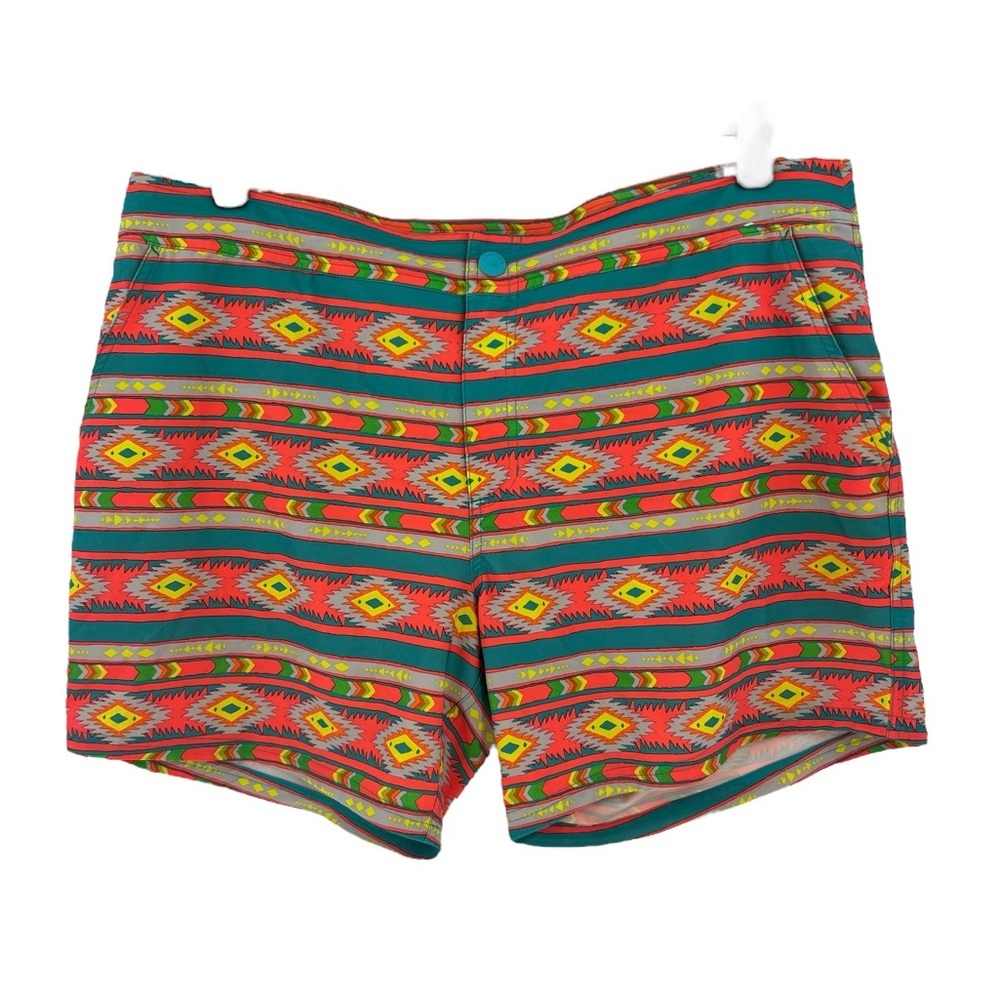 Chubbies Vibrant Tribal Pattern Swim Trunks